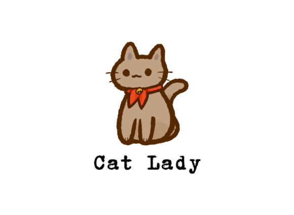 Cat Lady SVG Cute Cat Design