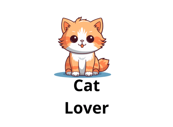 Cat Lover SVG Cute Yellow Cat