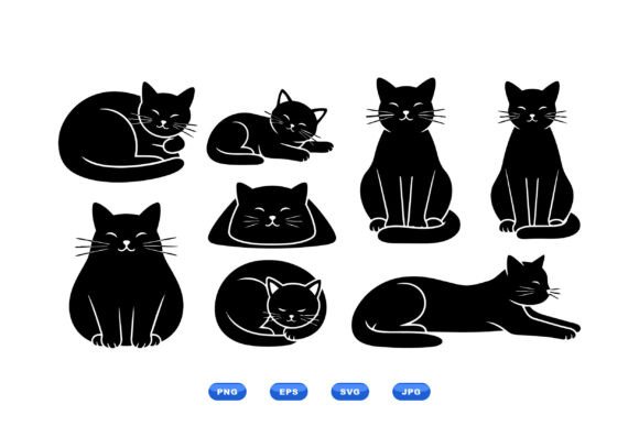 Cat Silhouette SVG Clipart