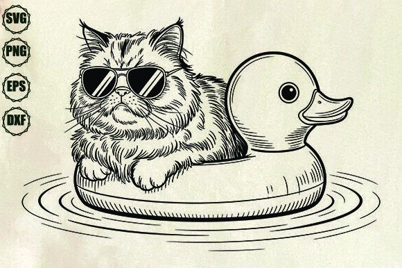 Cat with Sunglasses SVG