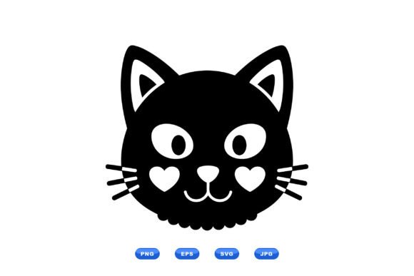 Cute Cat Face Clipart SVG