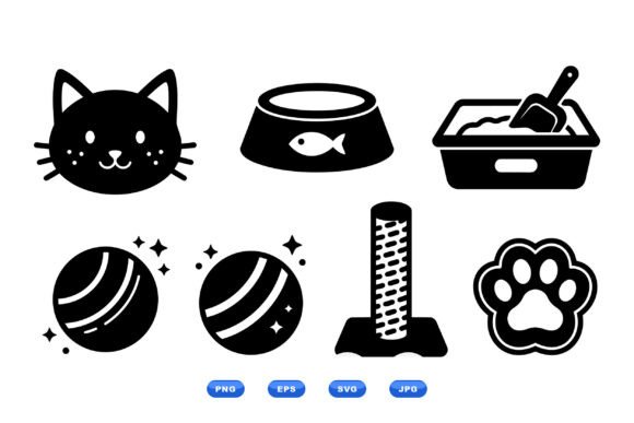 Cute Cat Icons SVG Collection