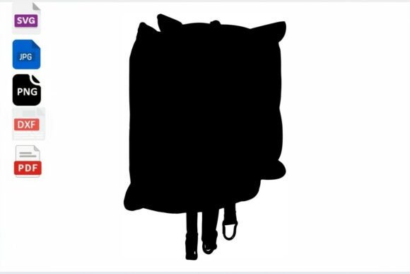 Cute Cat Silhouette SVG File for Crafts