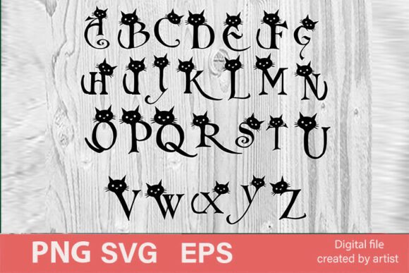 Decorative Alphabet SVG, Silhouettes SVG
