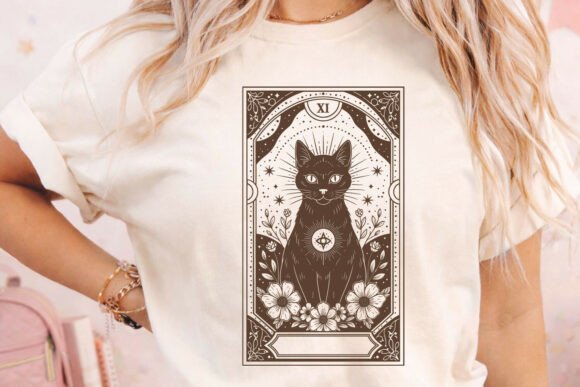 Mystical Tarot SVG Featuring Cat Design