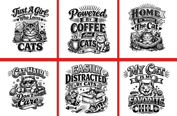 Pets CAT T-shirt Design SVG Bundle - V-4