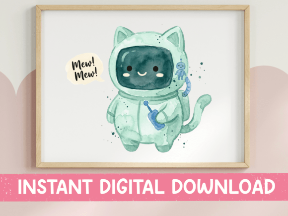 Space Cat Astronaut SVG